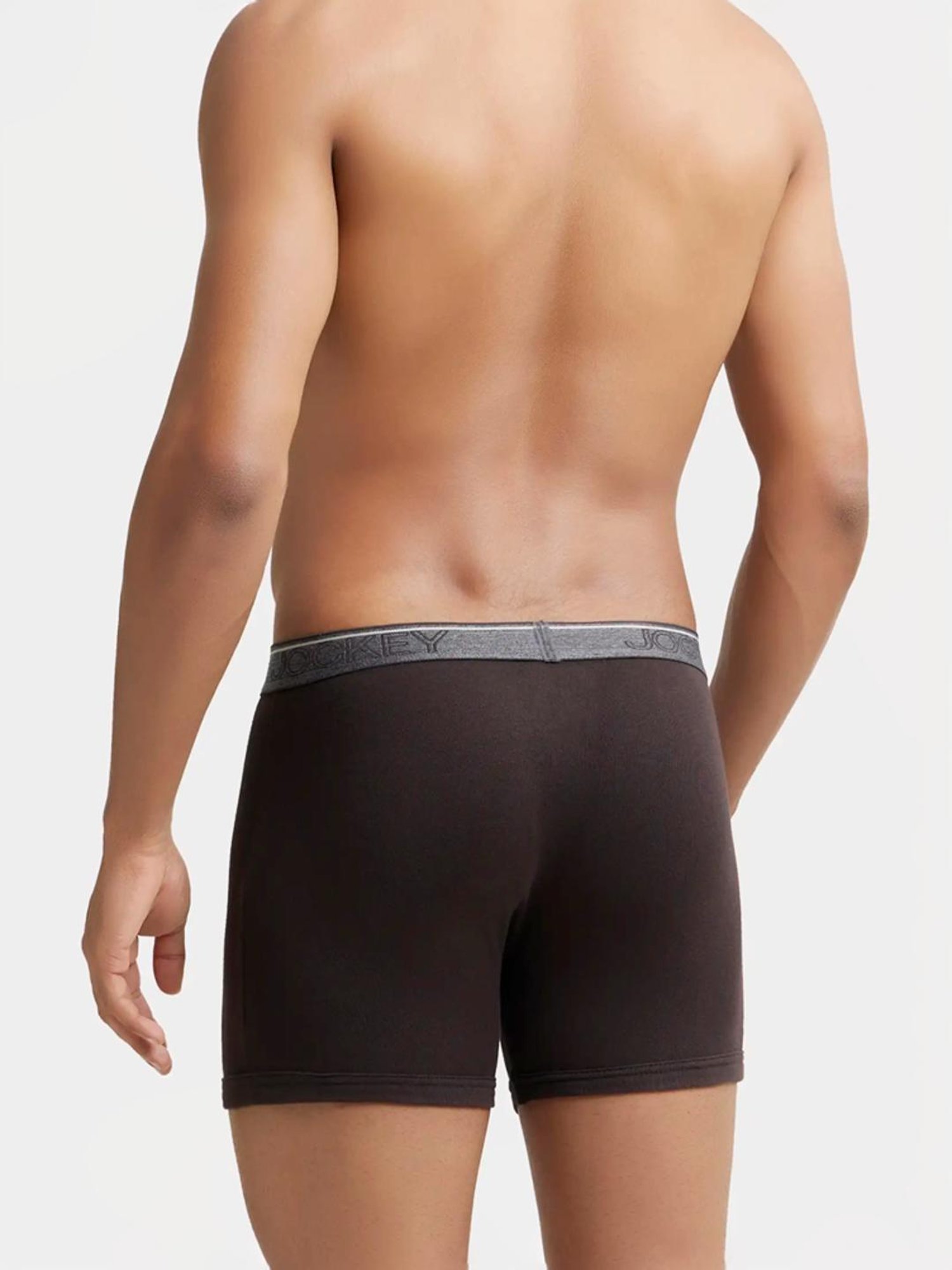 Jockey 8009 Men's Super Combed Cotton Rib Solid Boxer Brief with Ultrasoft Waistband (Pack of 2)