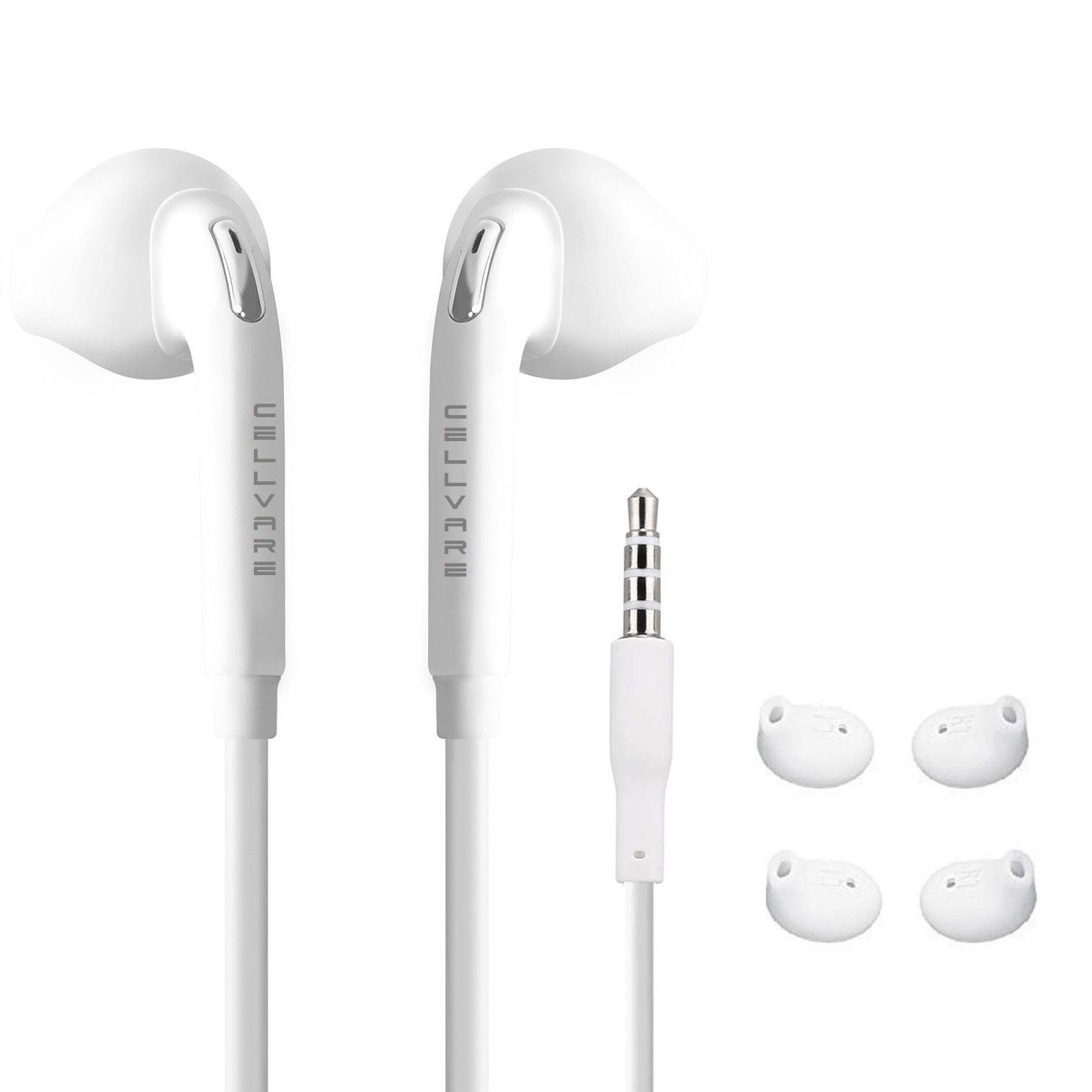 OEM Stereo Earphones (EO-EG920) w/Microphone, Volume Control & Ear Gels for Samsung S7/S7 Edge,S6/S6 Edge - White 2Pack