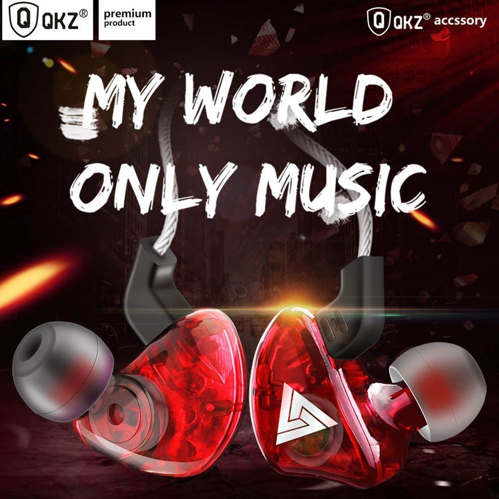 QKZ CK5 Headphones In-ear Wired Headset 3.5mm Jack Headphone Earhook for Smartphone MP3