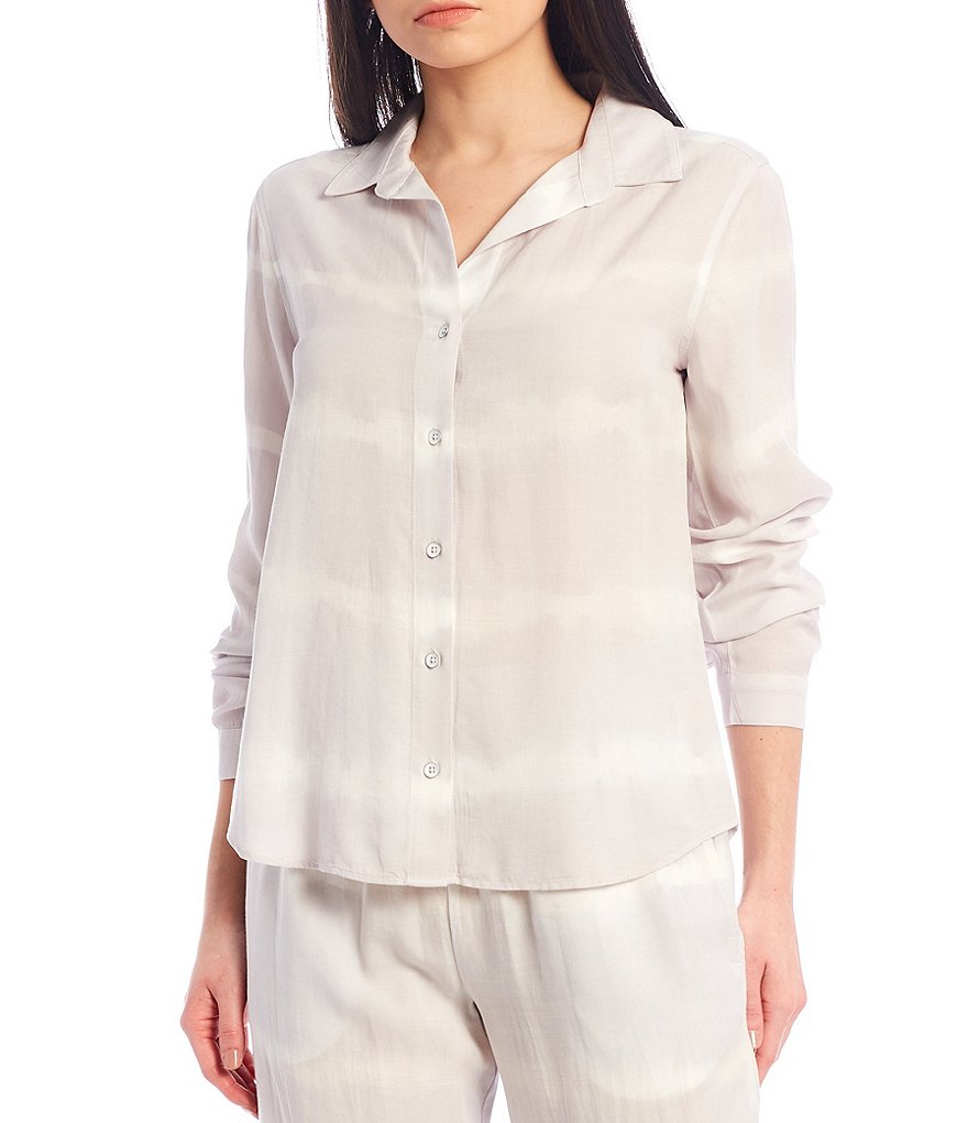 Cloth & Stone Woven Striped Coordinating Button Down Top