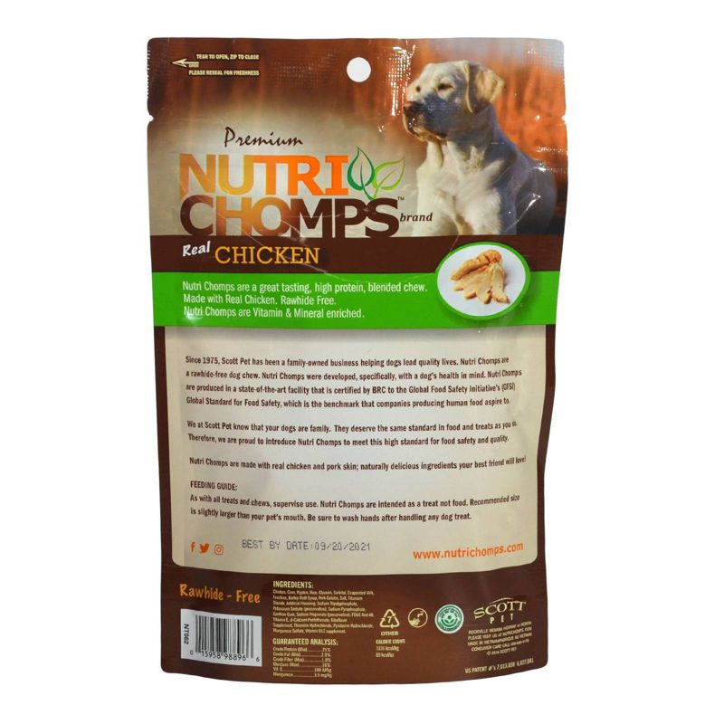 Nutri Chomps Chicken Mini Twist Dog Treats - 10ct