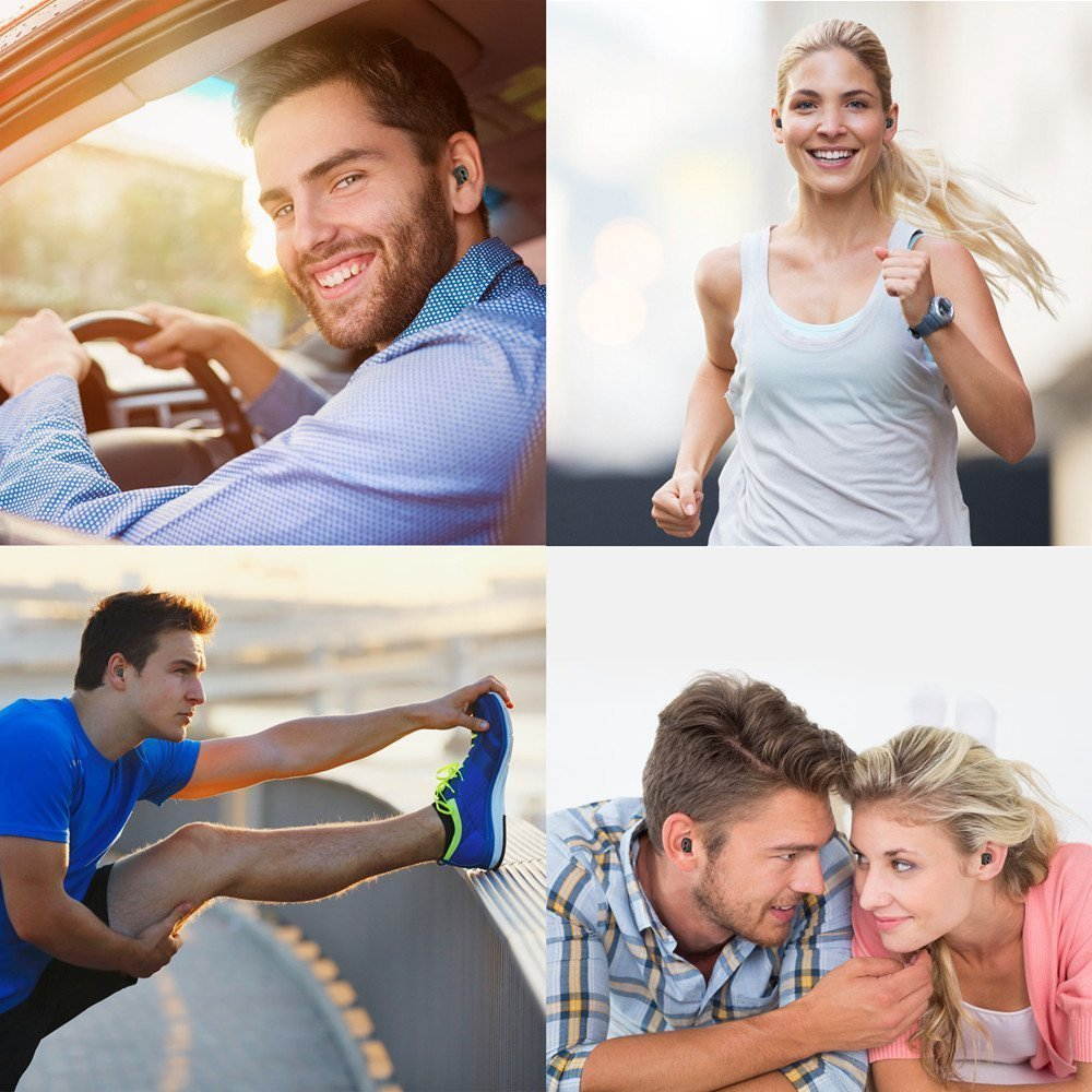 ANIVIA WG10 Mini Wireless/Bluetooth Earbuds Newest TWS Earphones with Charging Box in Black