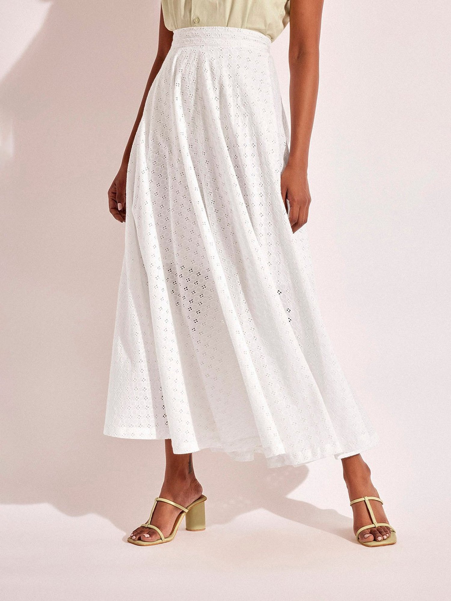 The Label Life White Maxi Skirt