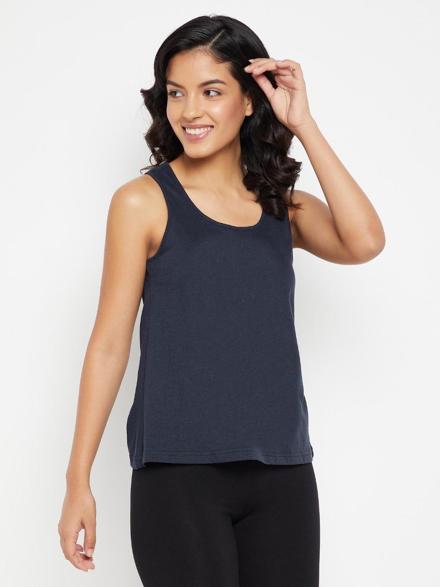 Clovia Navy Camisole