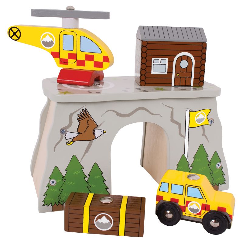 Bigjigs Rail Mountain Rescue Wooden Railway Train Set Accessory