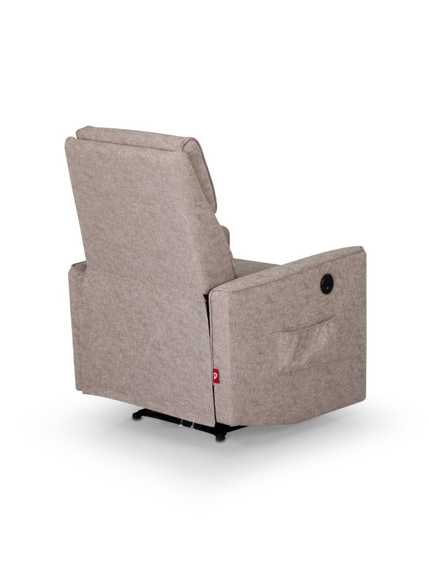 Durian Nathan Sand Beige Fabric Reclining Sofa