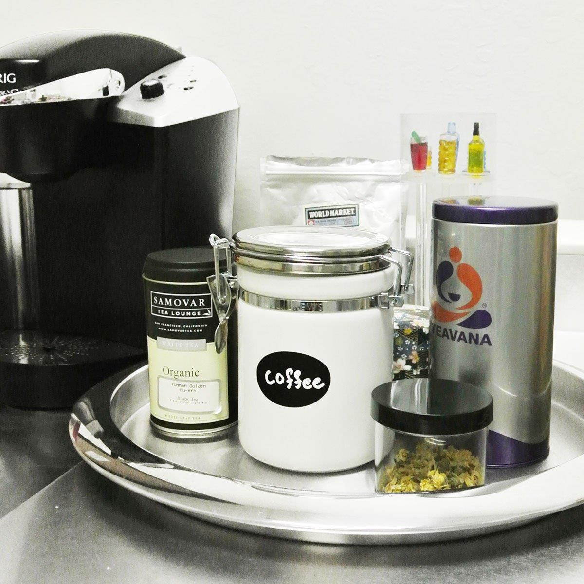 Allydrew Set of 30 Chalkboard Labels/Chalkboard Stickers for Organizing, Labeling, Gift Tags, Drink/Wine Markers, and Weddings - 3.54" x 1.14" Mustache