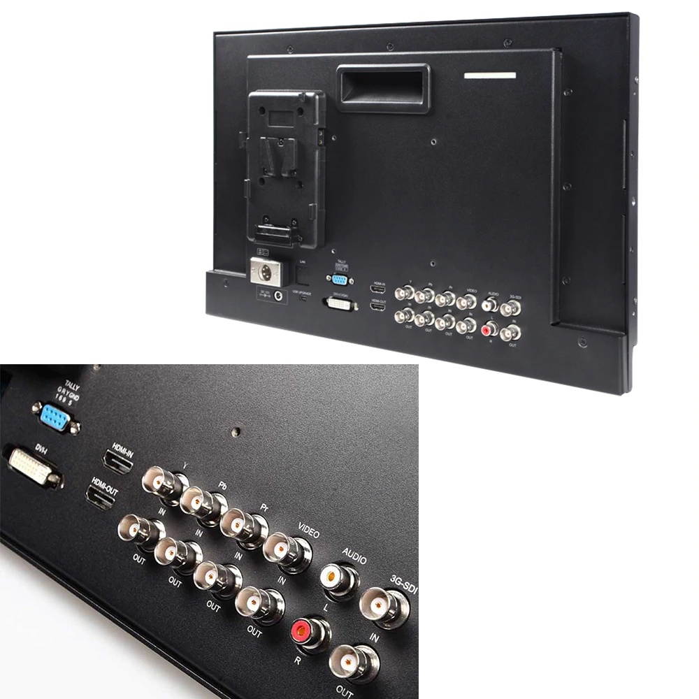 17.3"IPS 1920x1080 Carry-on Broadcast Monitor with 3G-SDI HDMI AV YPbPr 1080p Director Monitor Aluminum Case P173-9HSD-CO