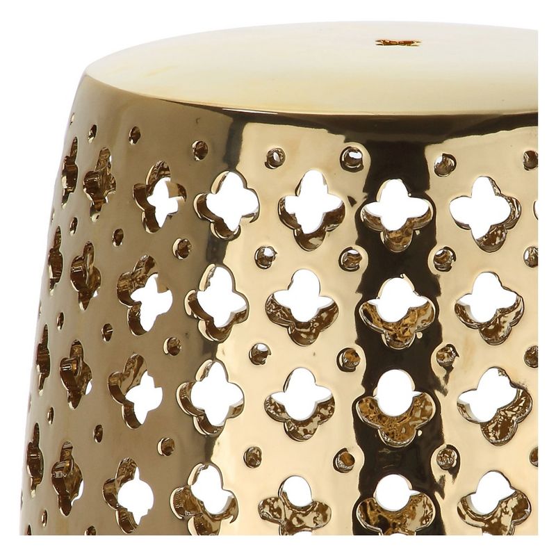 Lacey Garden Patio Stool - Gold  - Safavieh