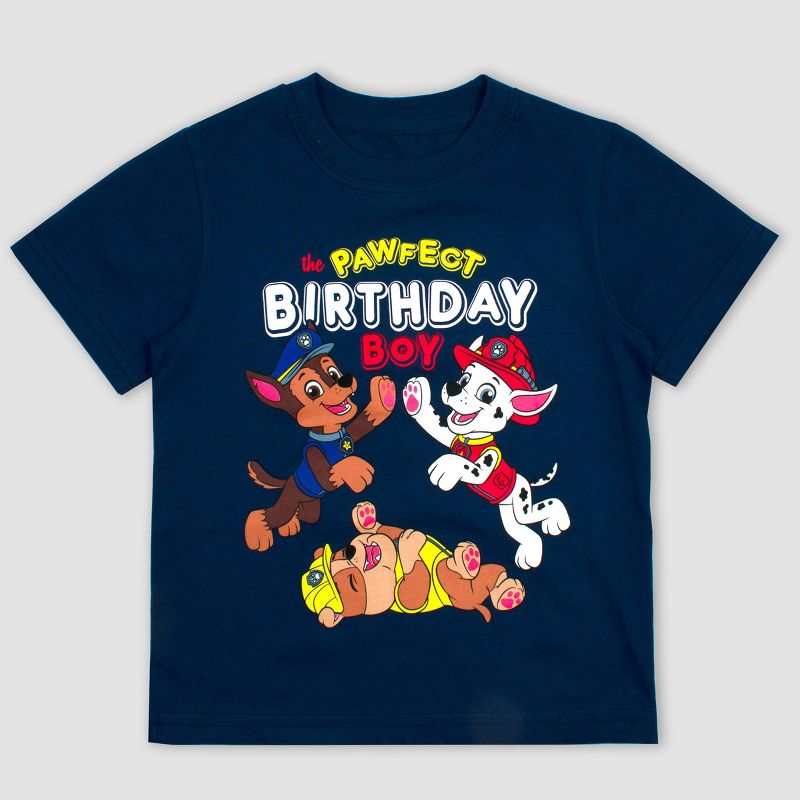 Toddler Boys' Nickelodeon PAW Patrol Short Sleeve T-Shirt - Navy 5T