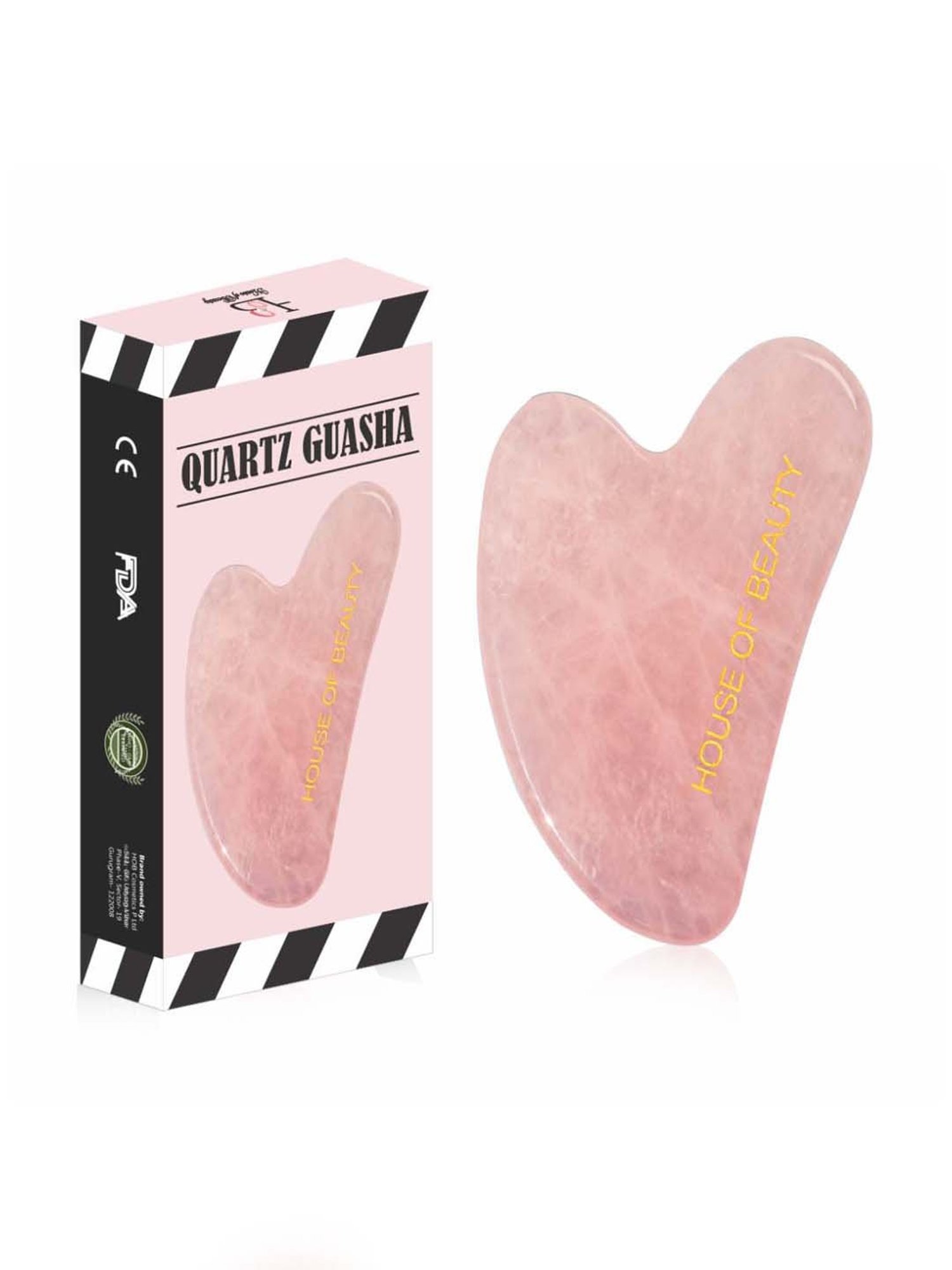 HofB- House of Beauty Rose Quartz Guasha - 1 Pc