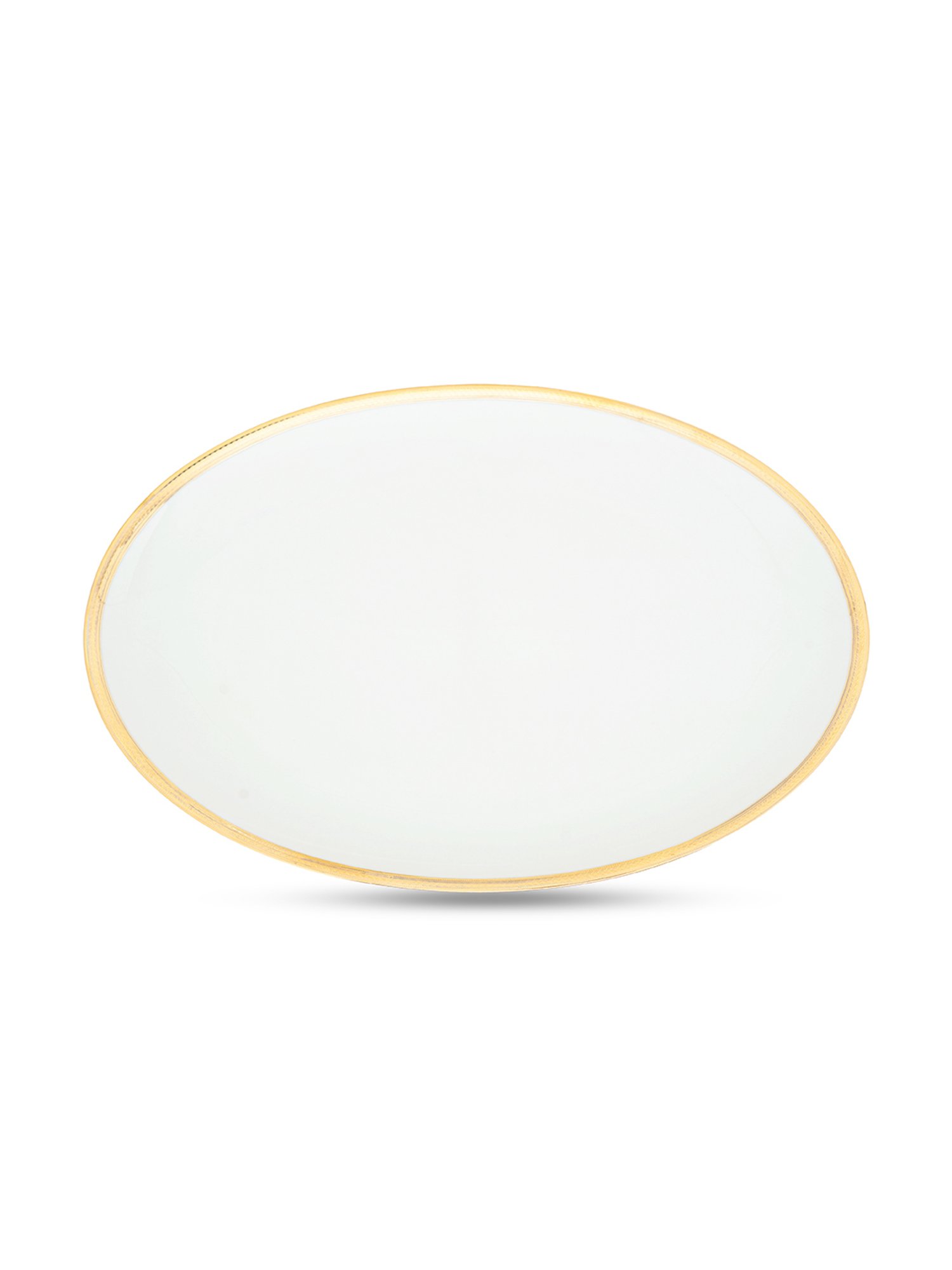 Pure Home and Living White Ceramic Solid Platters