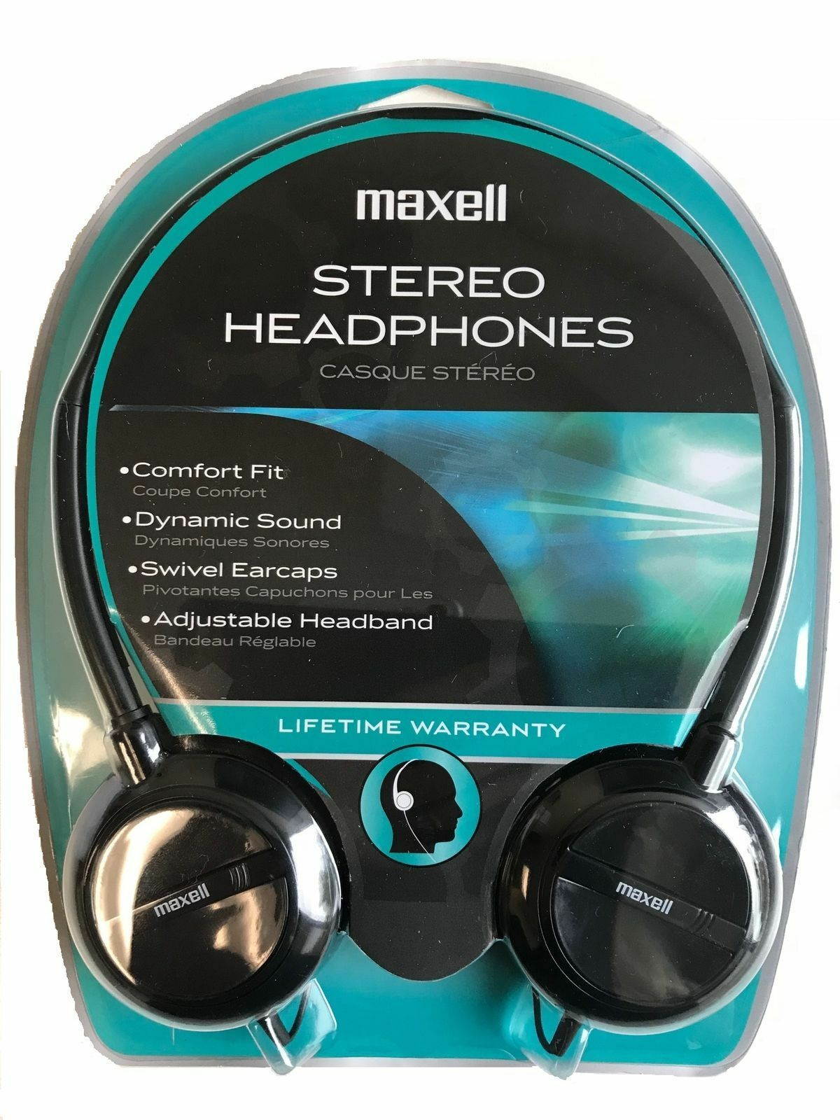 Maxell 190318 Lightweight Stereo Headphones with Swivel Earcaps, HP-200