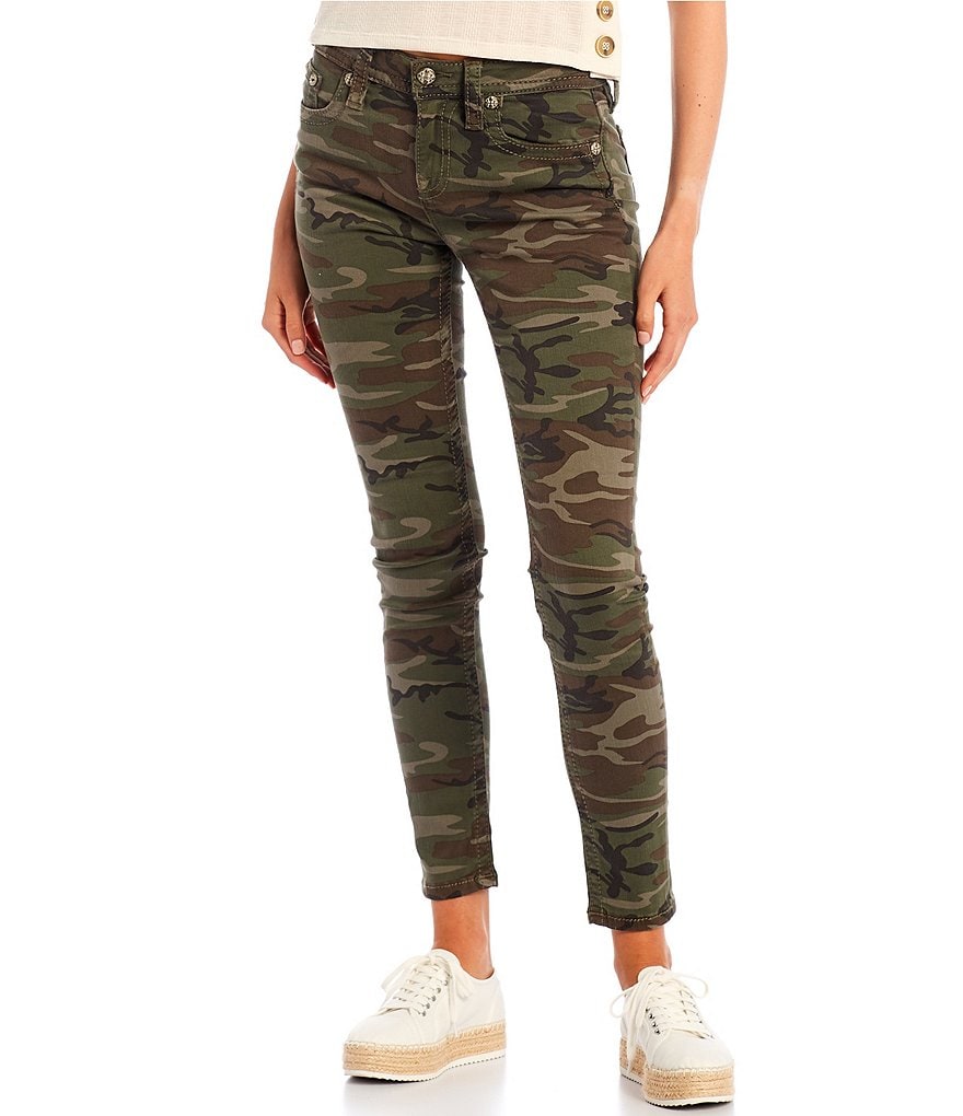 Miss Me Mid Rise Camo Skinny Jeans