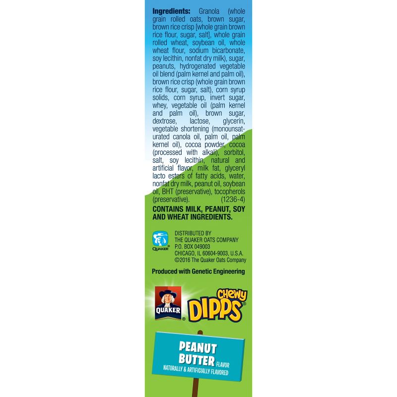 Quaker Chewy Dipps Chocolate Covered Peanut Butter Granola Bars - 6ct