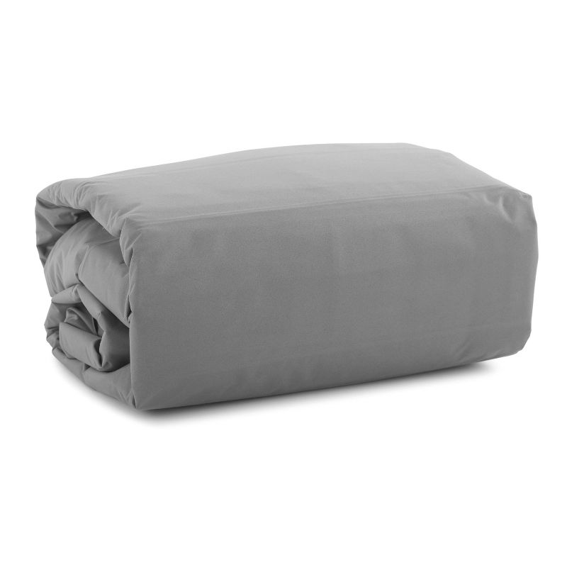 Aerobed Comfort Lock Laminated Inflatable Twin Air Mattress with Headboard and Electric Pump - Gray