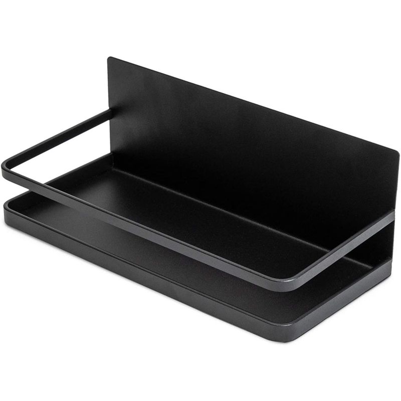 Farmlyn Creek Black Magnetic Spice Rack for Kitchen Refrigerator (9.6 x 4.4 x 3.4 Inches)