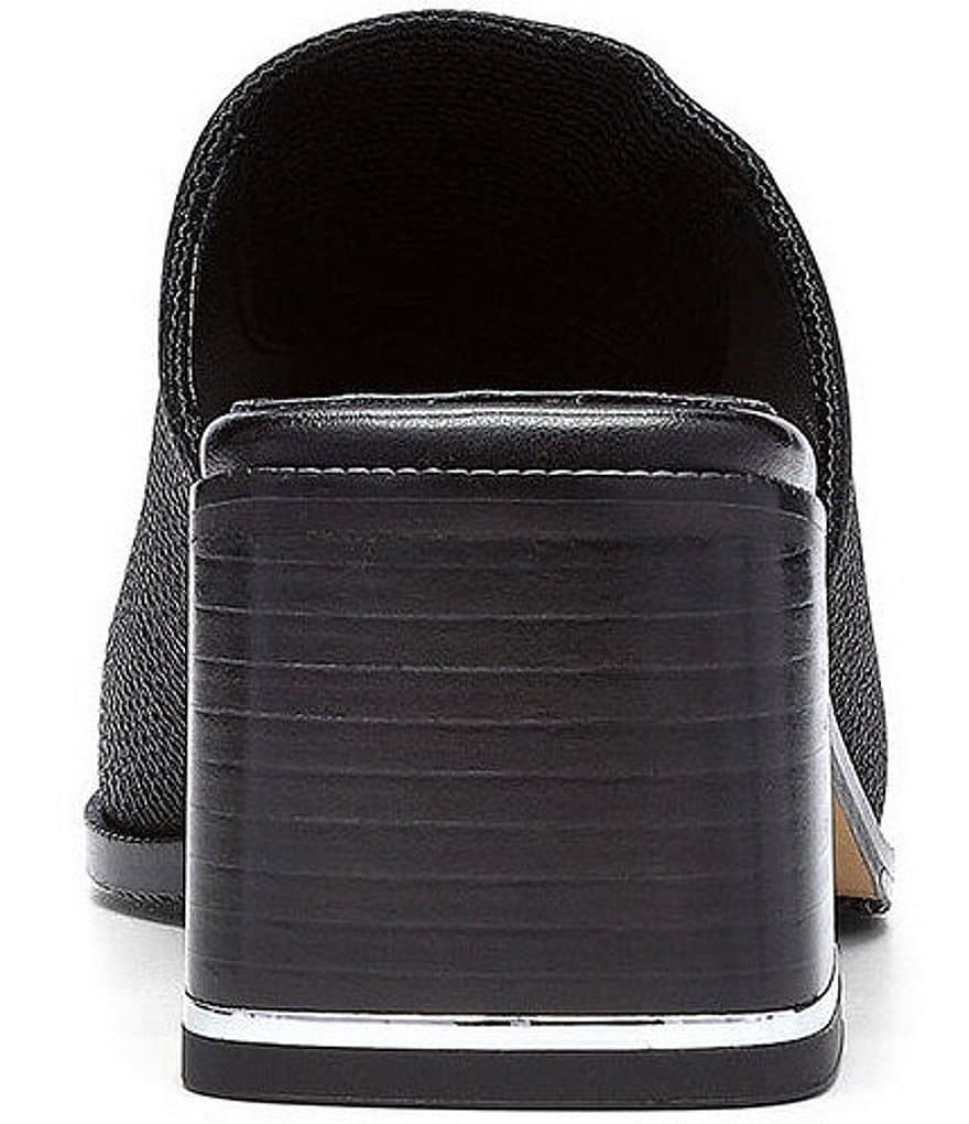 Donald Pliner Hazee Stretch Fabric Block Heel Toe Post Mules