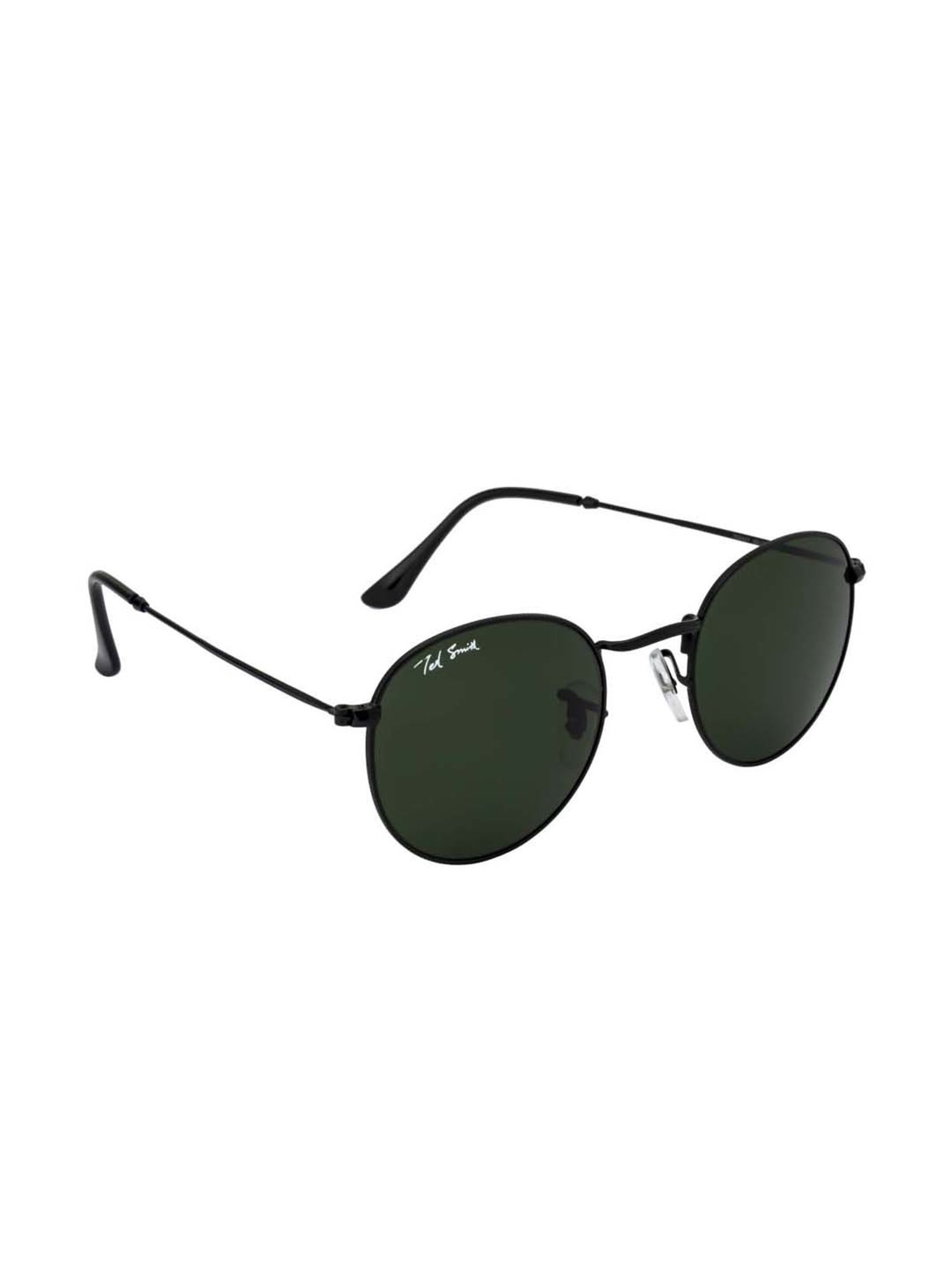 Ted Smith MOON_C8 Green Round Sunglasses