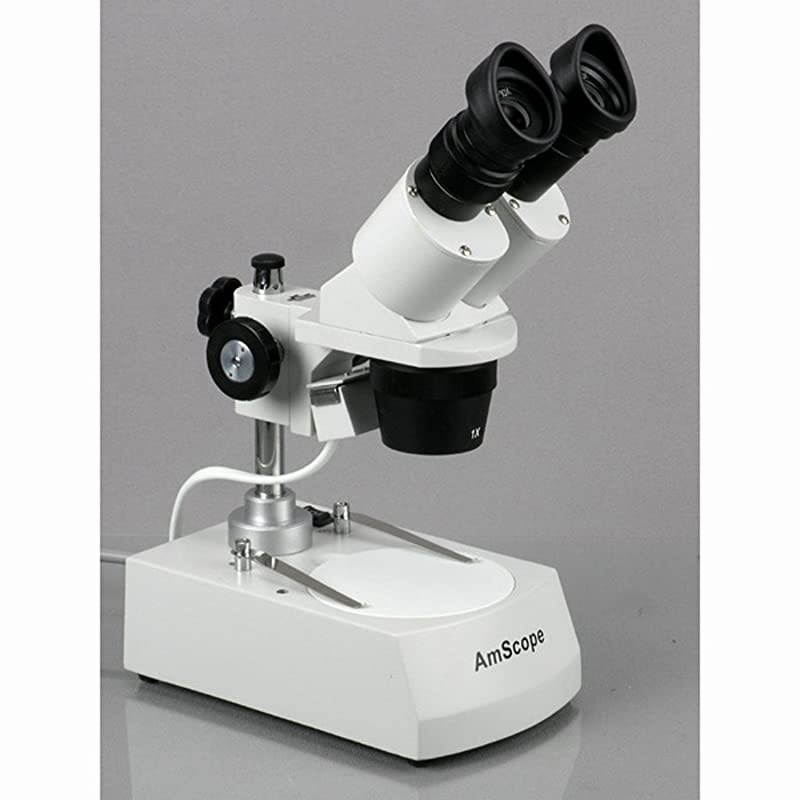 SE305R-PZ-E1 Digital Forward-Mounted Binocular Stereo Microscope, WF10x and WF20x Eyepieces, 10X/20X/30X/60X Magnification, 1X and 3X Objectives, Upper and Lower Halogen Lighting, Reversible Black/Wh
