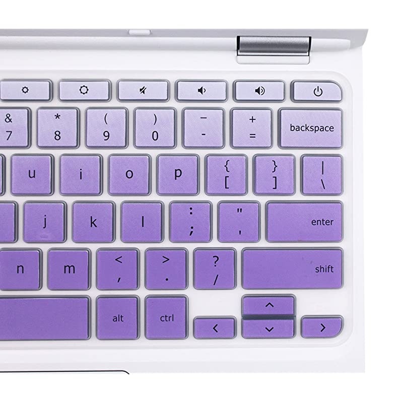Keyboard Cover Skin for 11.6" Lenovo Chromebook C330, 11.6" Lenovo Flex 11 Chromebook, 11.6" Lenovo Chromebook N20 N21 N22 N23 100e 300e 500e, 14" Lenovo Chromebook N42 N42-20 - Ombre Purple