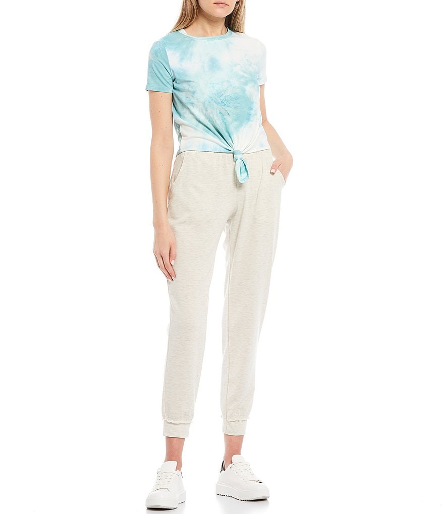 Honey & Sparkle Tie Dye Tie Front Tee