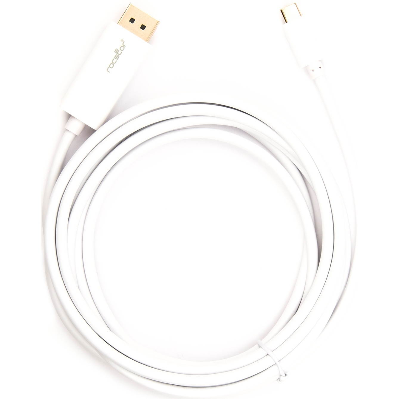 Rocstor Y10C241-W1 10ft / 3m USB Type C to DisplayPort Cable - USB C to DP Cable - 4K 60Hz - White