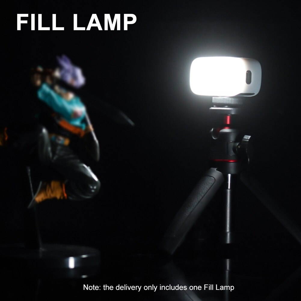 Compact LED Video Fill Light Type C Charging Adjustable Brightness Durable Mini Accessories Photography Props Live Broadcast