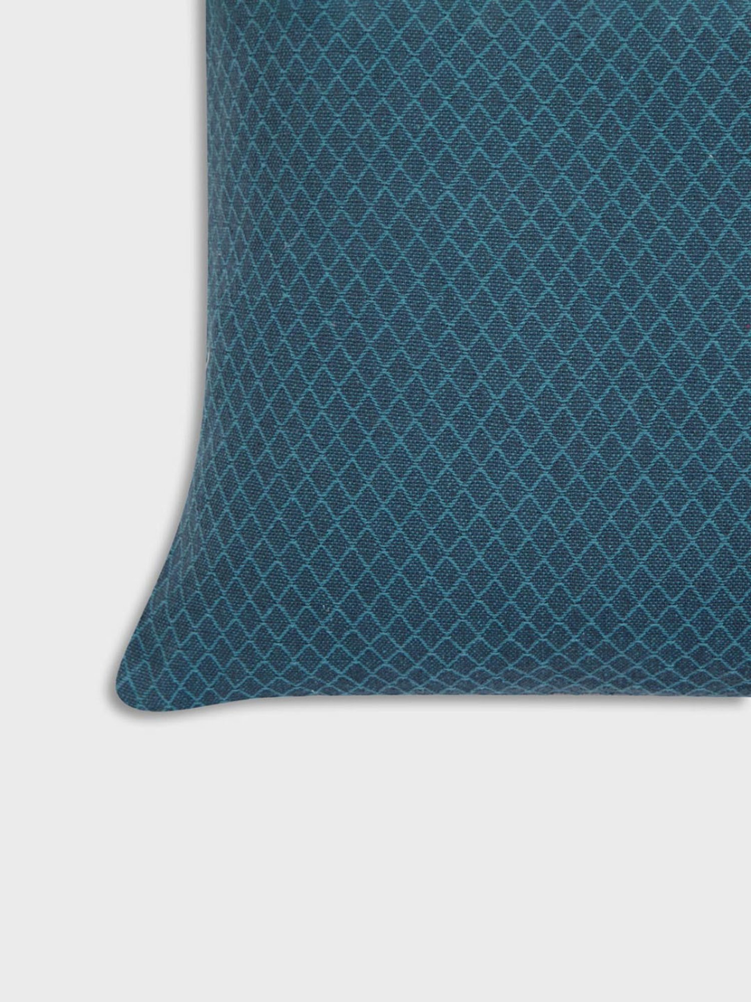 Fabindia Darkblue Cotton 50 TC 270 GSM Earth File Cushion Cover