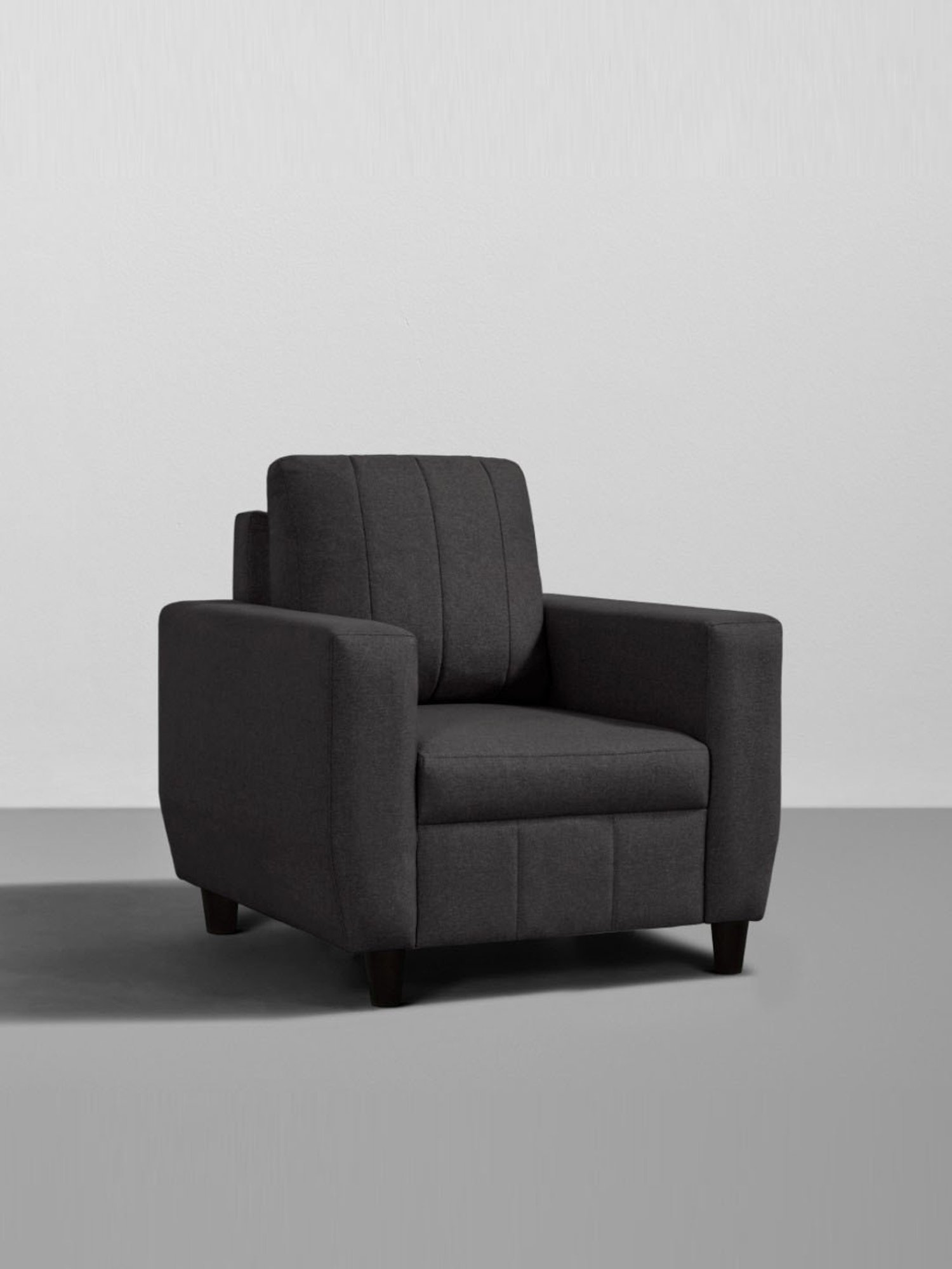 Sleepyhead Bae Woody Brown Fabric 1 Seater Sofa