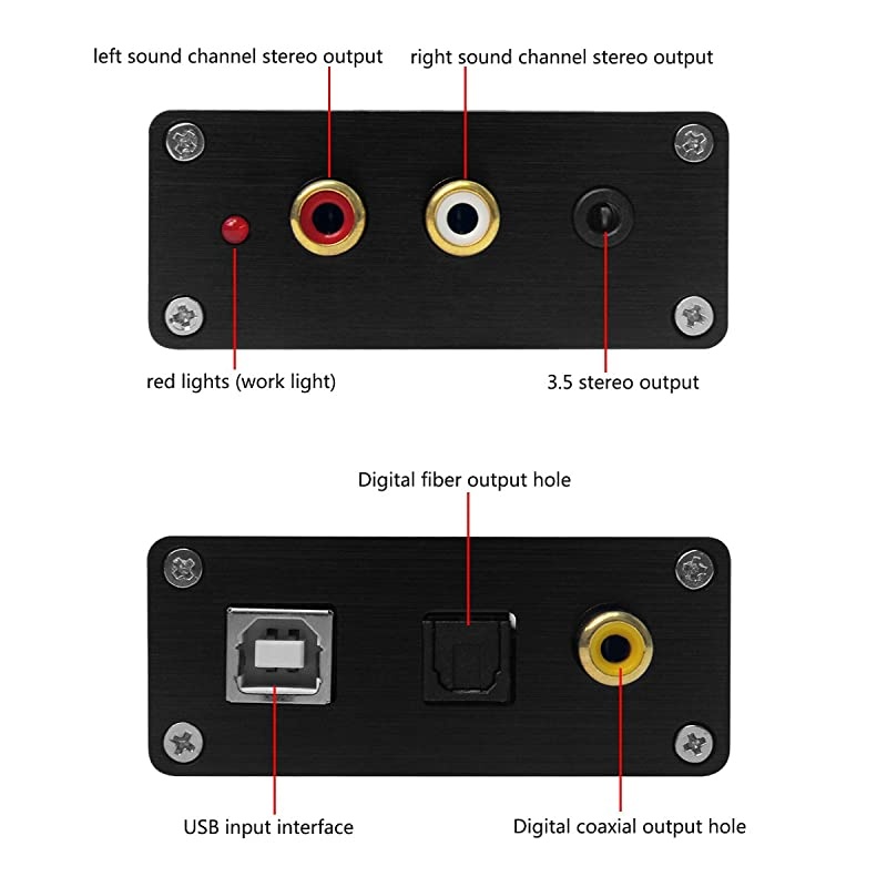 HiFi USB to Coaxial SPDIF Converter Convert Digital to Analogue Signal Mini USB DAC PCM