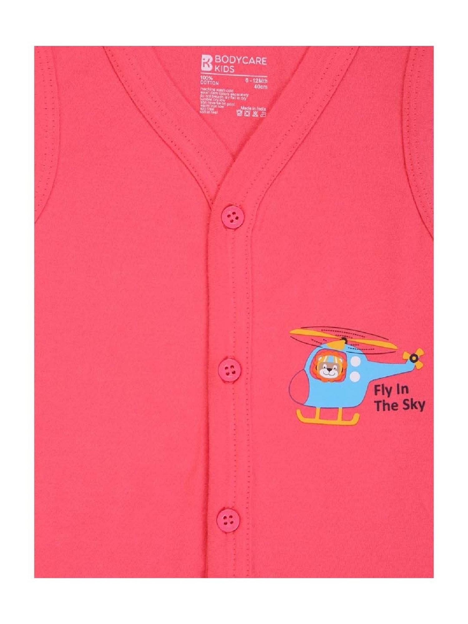 Bodycare Kids Multicolor Cotton Printed T-Shirts (Pack of 3)