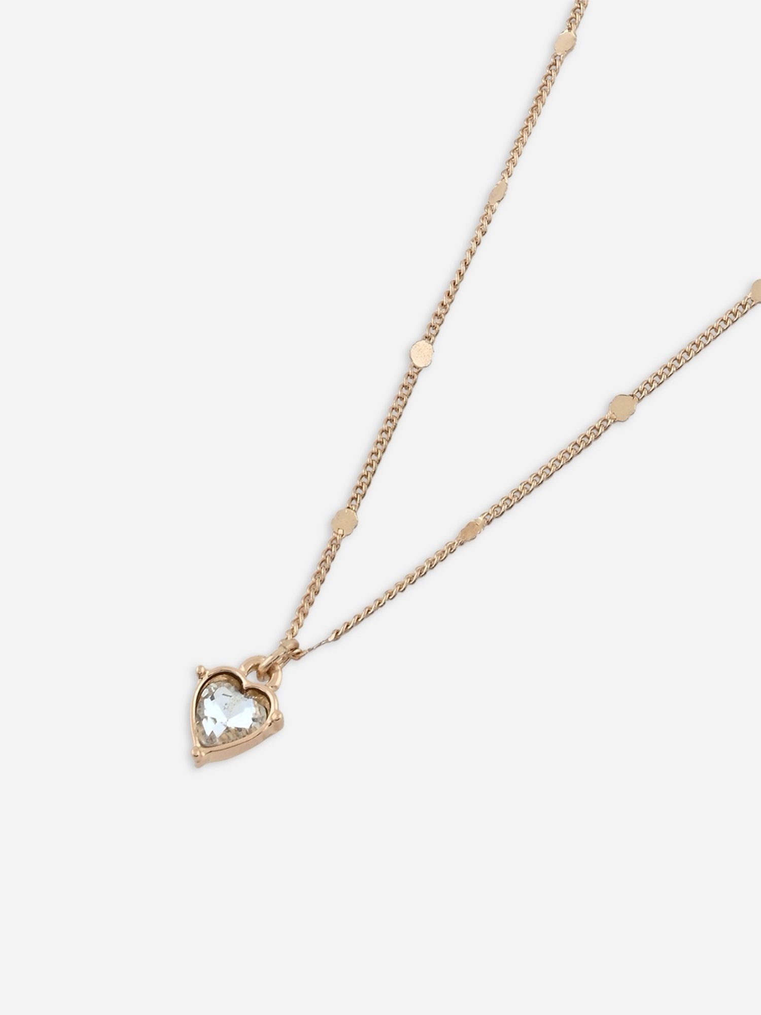 ToniQ Gold Contemporary Cubic Zirconia Studded Beach Stack Layered Women's Necklace