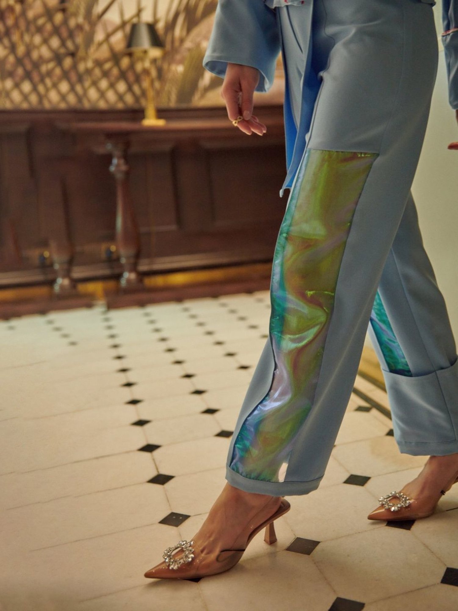 Cin Cin Blue Audace Party Edit Como Pant