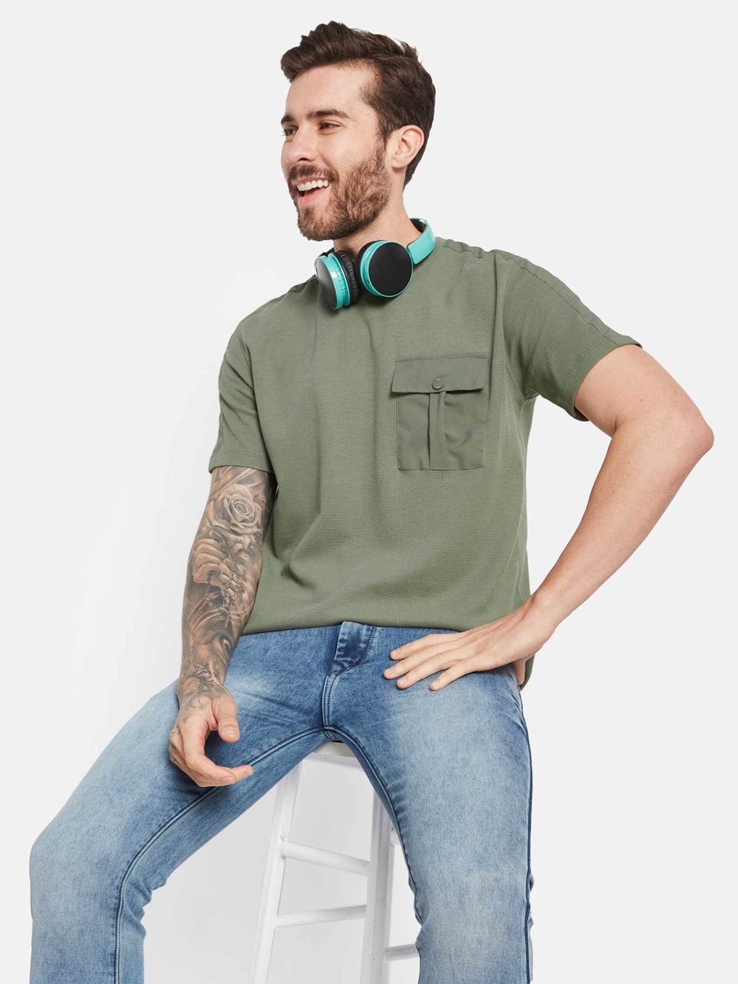 Octave Olive Regular Fit T-Shirt