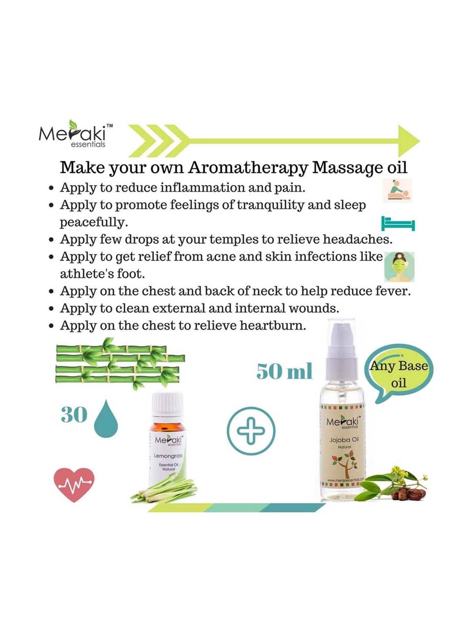 Meraki Essentials Lemongrass Essential Oil - 10 ml