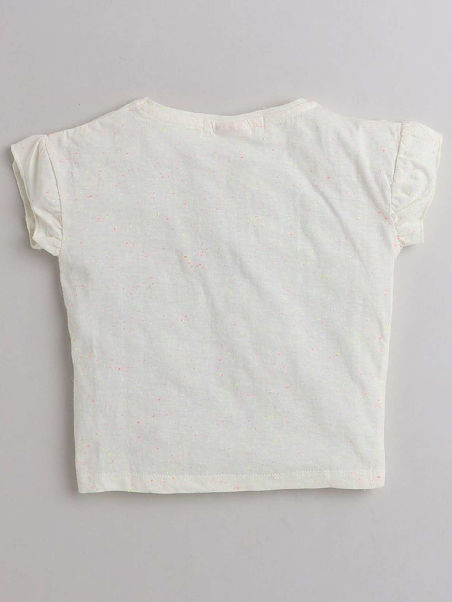 Many Frocks Kids Cream Printed Top