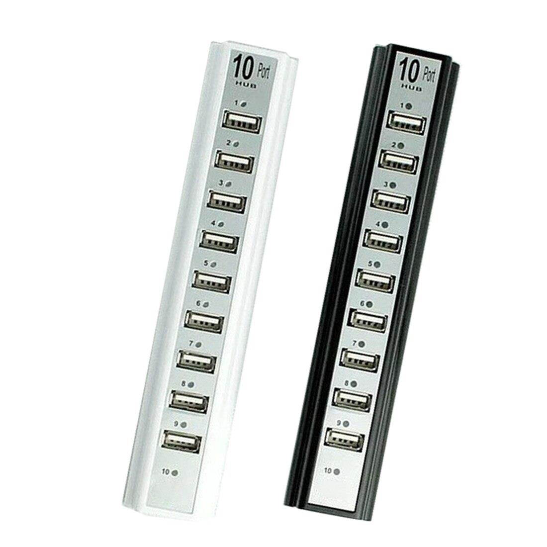10 Ports Multi Usb 2.0 High Speed Usb Splitters USB Hub 2.0 Hub with Power Adapter for PC Laptop Notebook Computer