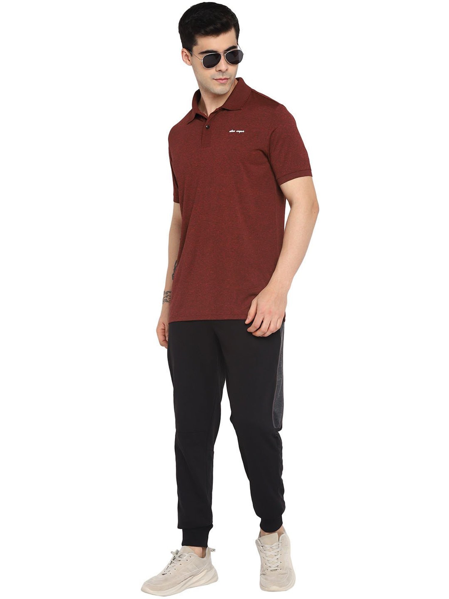 Allen cooper Rust Regular fit Polo T-Shirt