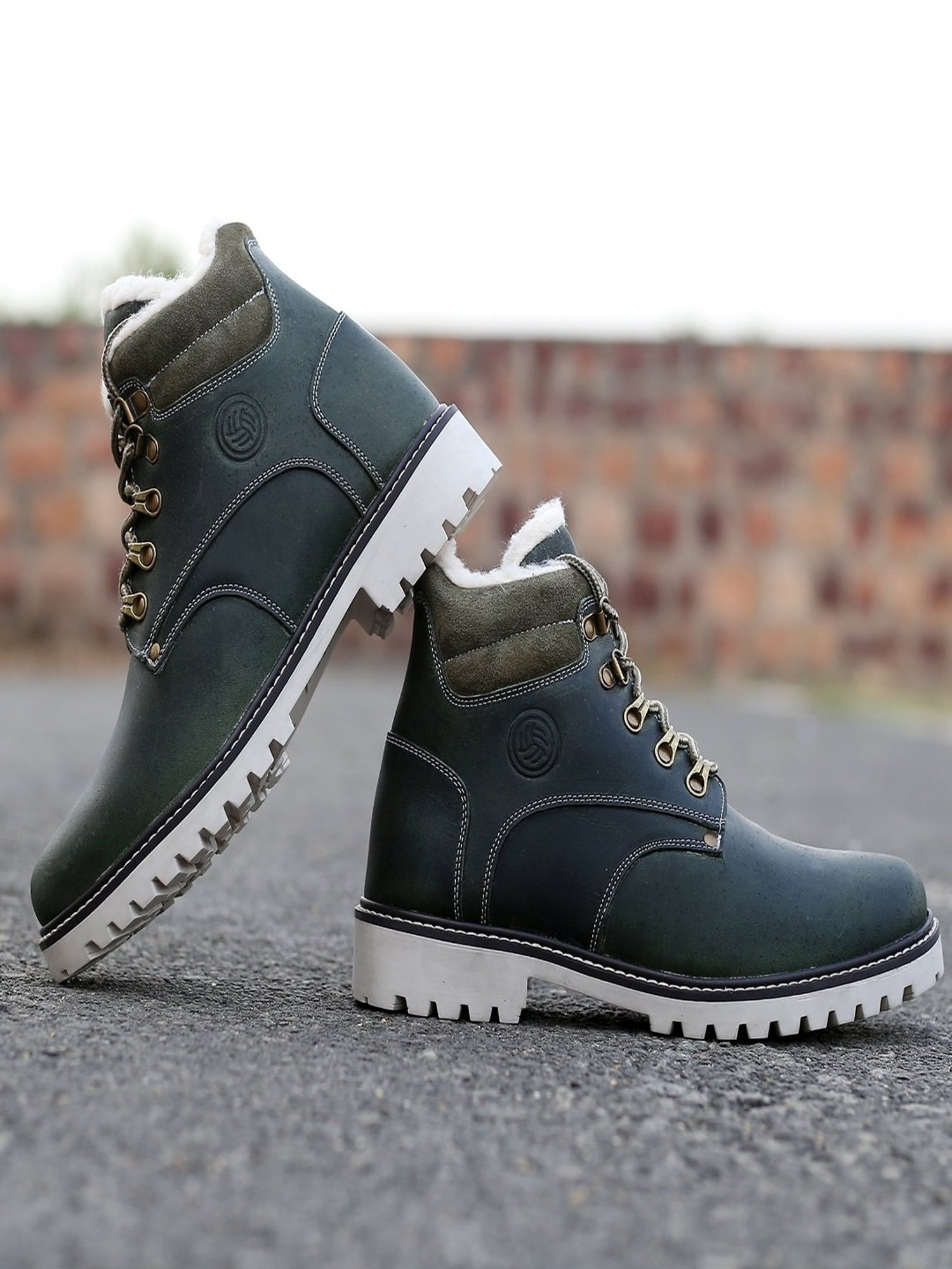 Bacca Bucci Men's MOSCOW Olive Derby Boots