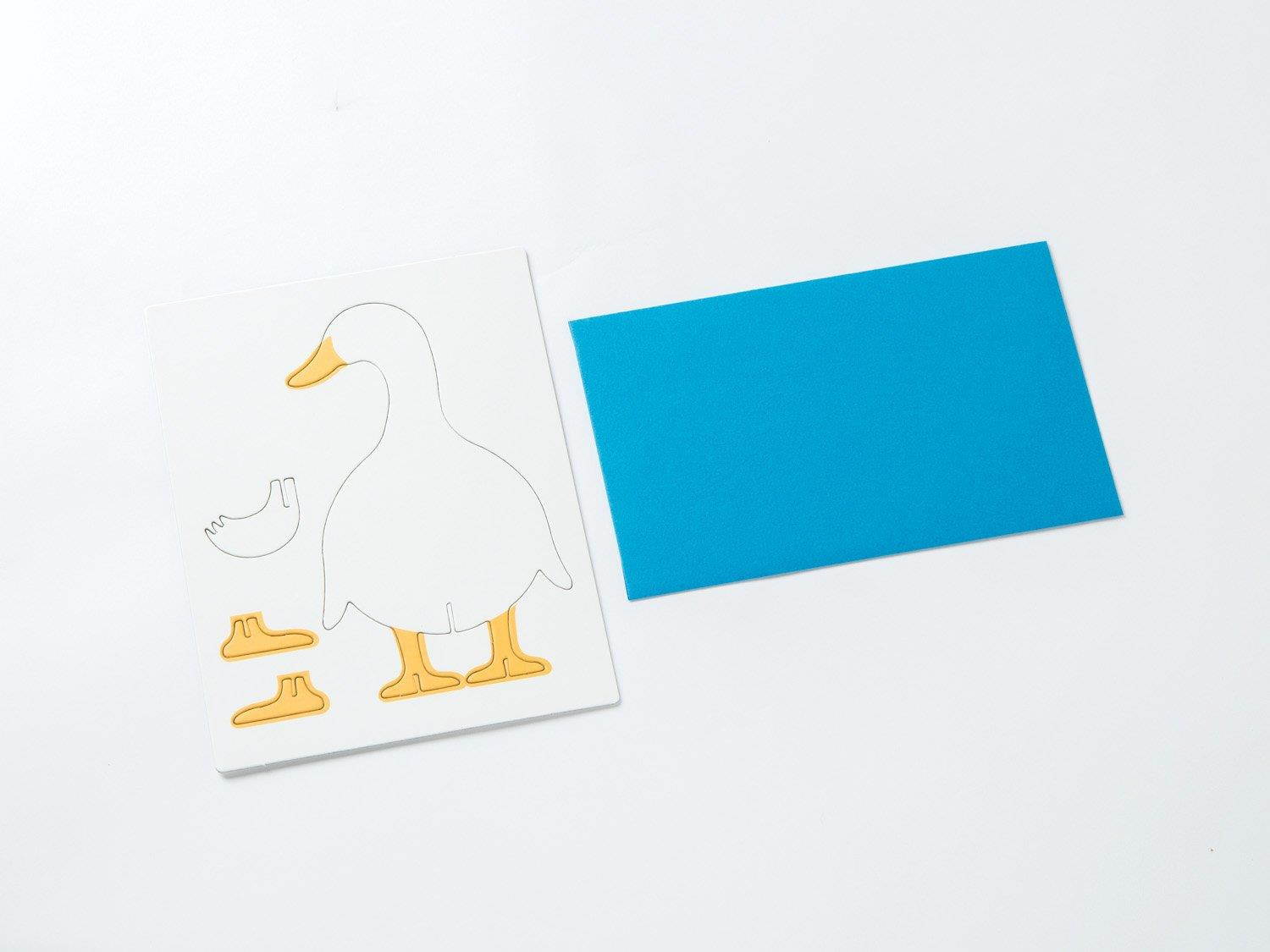 good morning, Standing Message Card, Post Animal/Duck