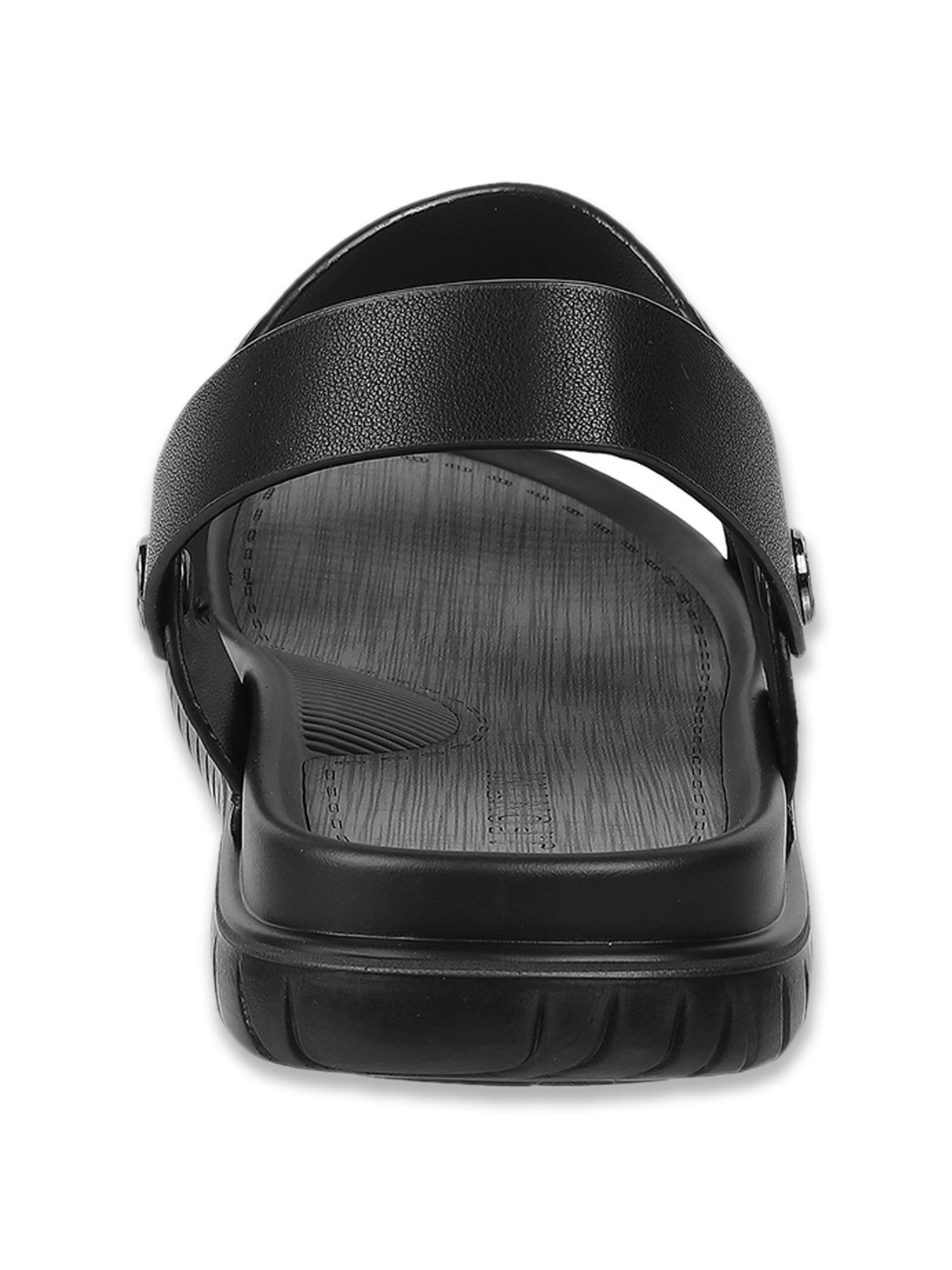 J. Fontini by Mochi Men's Black Back Strap Sandals