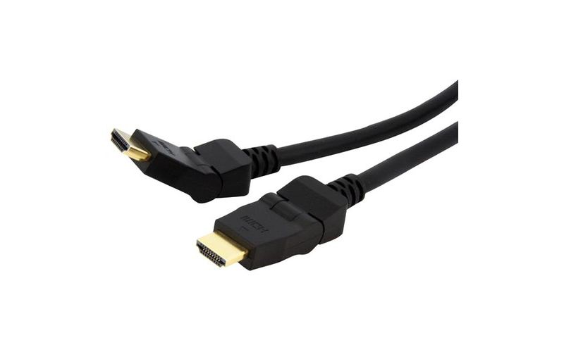 StarTech.com 6 ft 180&deg; Rotating High Speed HDMI&reg; Cable - HDMI - M/M - HDMI - 6 ft - 1 x HDMI Male - 1 x HDMI Male - Gold-plated Connectors