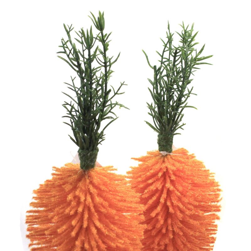 Easter 14.5" Bottle Brush Carrot Small Vegetable Orange  -  Decorative Figurines