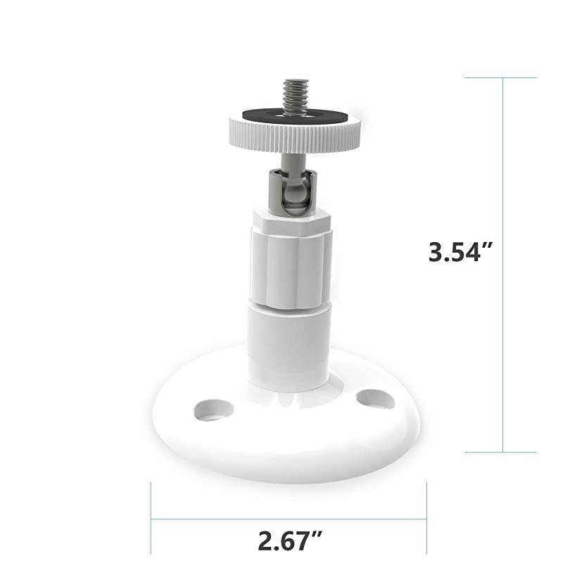 Arlo Wyze Cam Pan Wall Mount Bracket Adjustable Tilt Swivel Indoor Outdoor TCBR012W 2 Packs White by