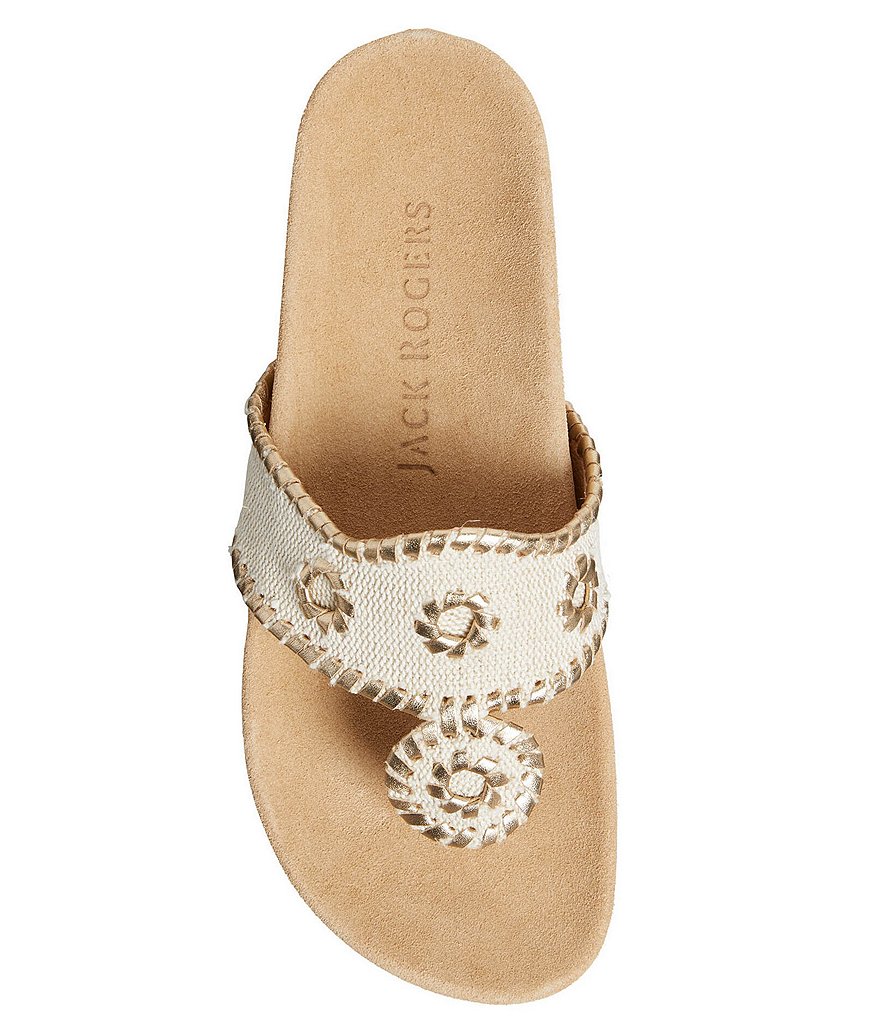 Jack Rogers Linen Comfort Jacks Thong Sandals