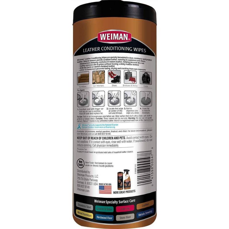 Wood Surface Specialty Wipes Lemon & Mint - 30ct - Everspring™