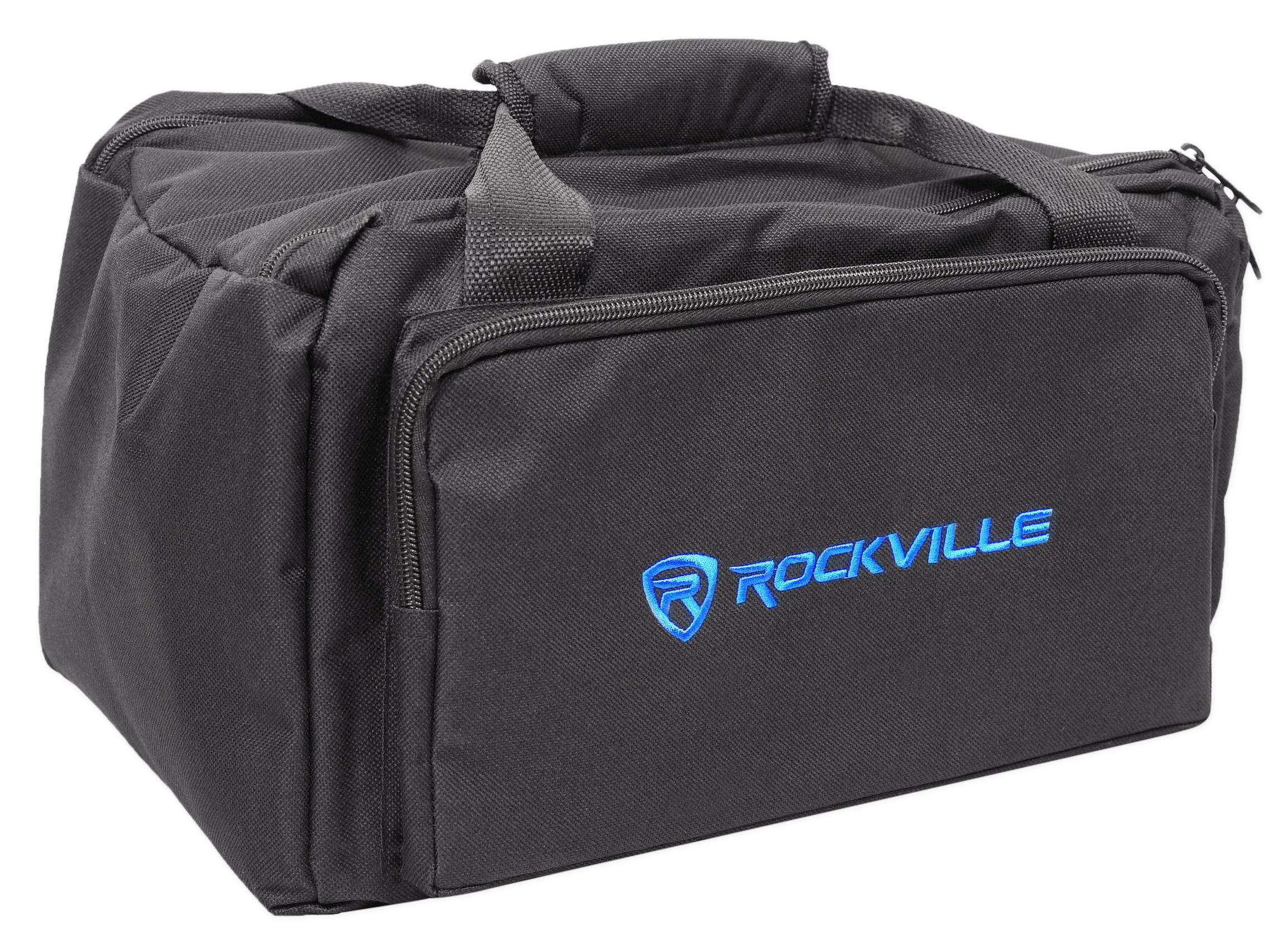 Rockville RLB80 Universal Travel Bag Fits 4x Slim Par Lights+Controller+Cables
