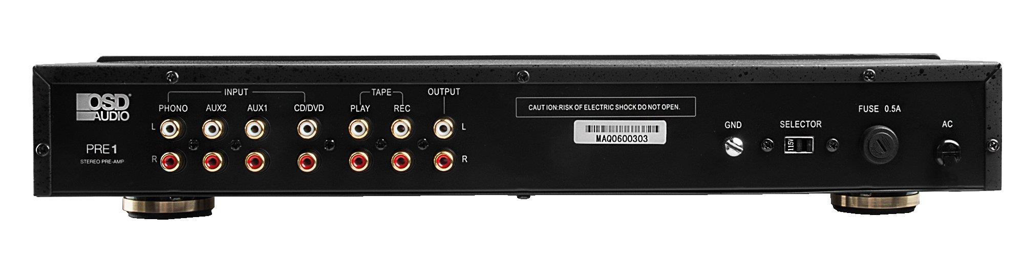 OSD Audio Pre-1 High Definition Preamplifier &ndash; Multi Source Select Phono Ready