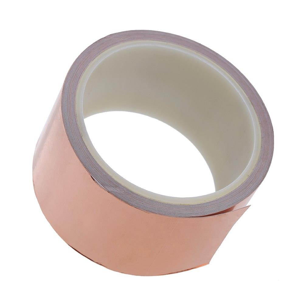 50mm * 10m One Side Copper Foil Tape EMI Shielding Single Conductive Adhesive for Guitar Durable Guitar Parts & Accessories
